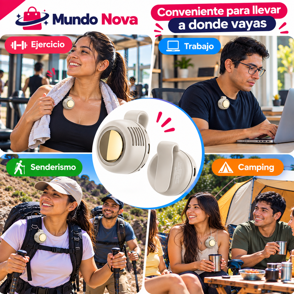 VENTILADOR PORTATIL, uso diario y práctico para el calor